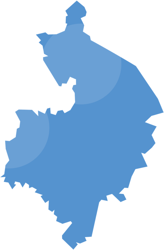 Coventry and Warwickshire regional map