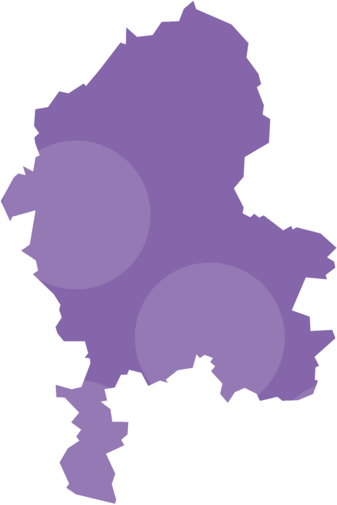 Staffordshire and Stoke on Trent regional map